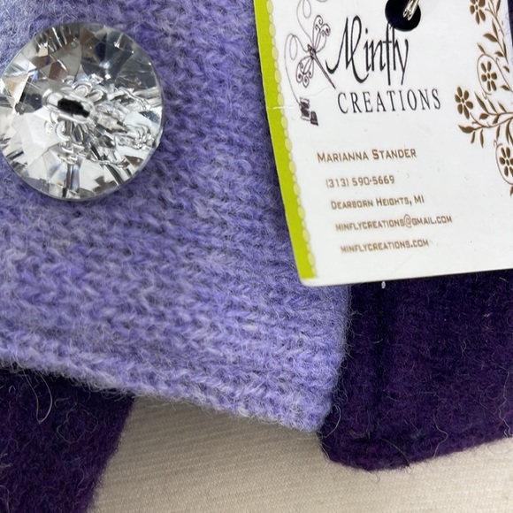 New Minfly Creations Purple Pocketed Scarf - Picture 15 of 16